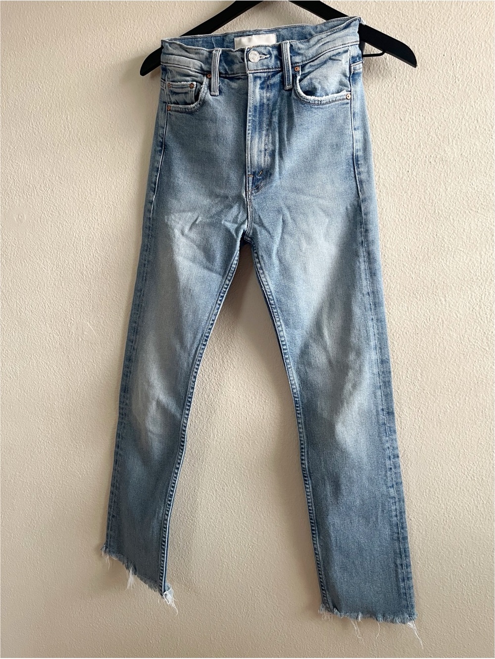 mother • high waisted rider skimp raw hem jeans